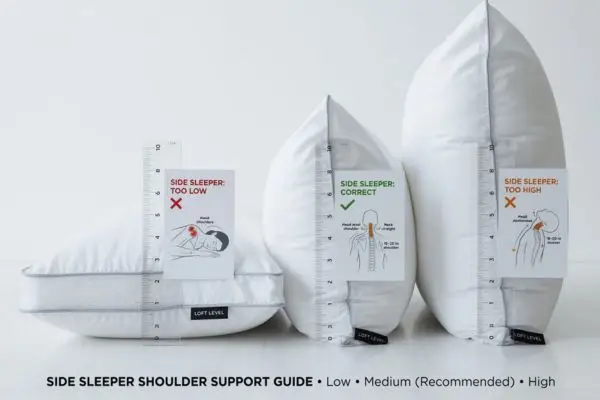 Choosing correct pillow height for best sleeping position and neck support

