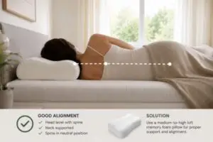 Best pillow height for side sleepers to prevent neck pain from sleeping wrong