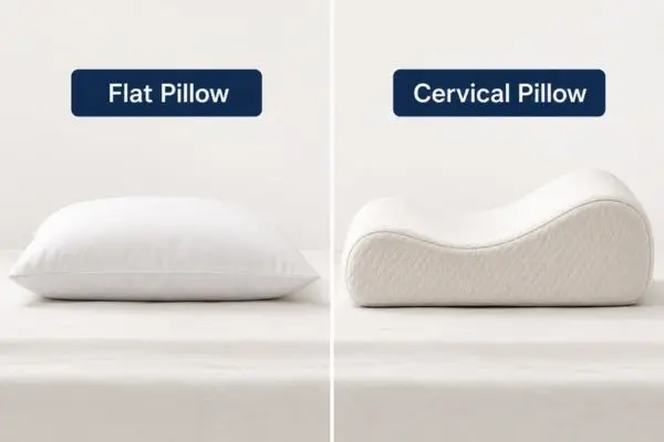 Comparison between cervical pillow and regular pillow design

