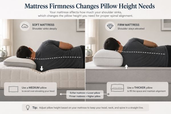 How mattress firmness affects best pillow for side sleepers with broad shoulders


