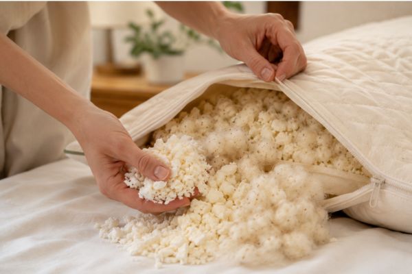 Adjusting fill inside Avocado Pillow Review for custom loft

