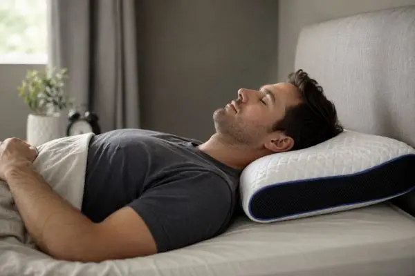 Bear Pillow Review (2026): My Honest 60‑Night Experience 5 Back sleeper using Bear pillow with proper neck alignment
