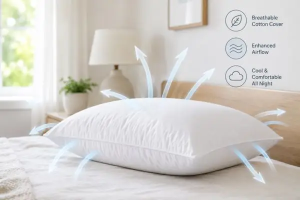 Casper Pillow Review (2026) My Honest Experience After 60 Nights 6 Casper pillow review with breathable cotton cover for cooler sleep