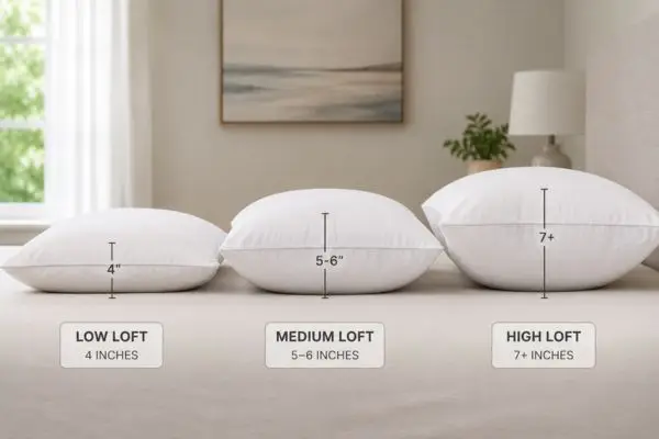 Low medium and high pillow loft comparison for side sleepers

