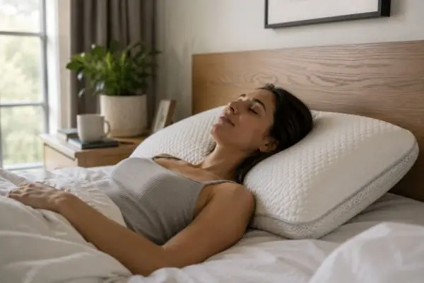Back sleeper using Miracle Bamboo pillow after loft adjustment

