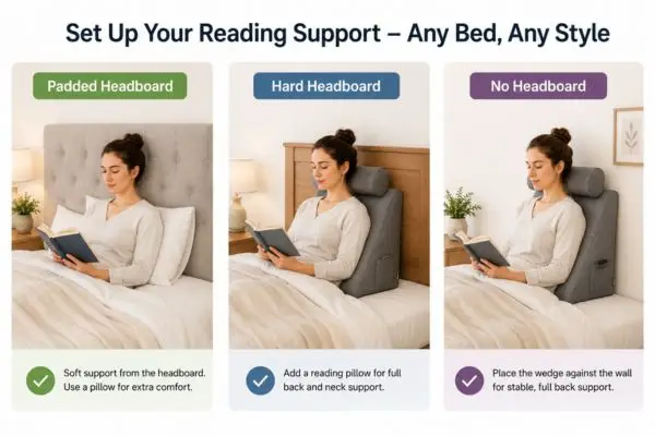 How bed setup affects best reading pillows for reading in bed

