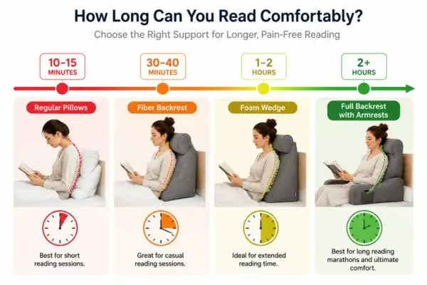 Comfort duration comparison of different reading pillows for reading in bed

