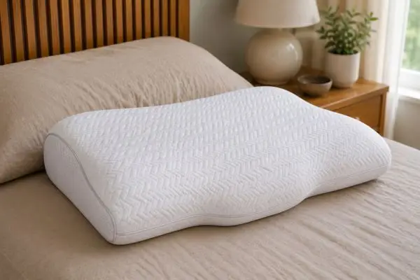 Sutera Pillow Review (2026): My Honest Experience After 45 Nights 7 Sutera pillow inside a standard pillowcase showing non-traditional fit