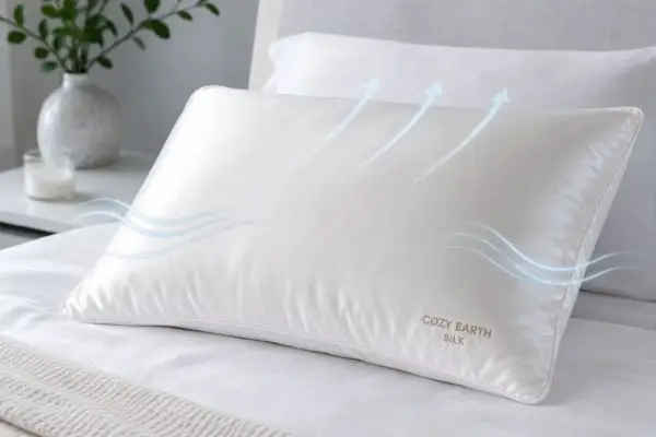Cozy Earth Silk Pillow Review (2026 Guide + 90‑Night Real Test) 5 Cozy Earth silk pillow showing breathable airflow design