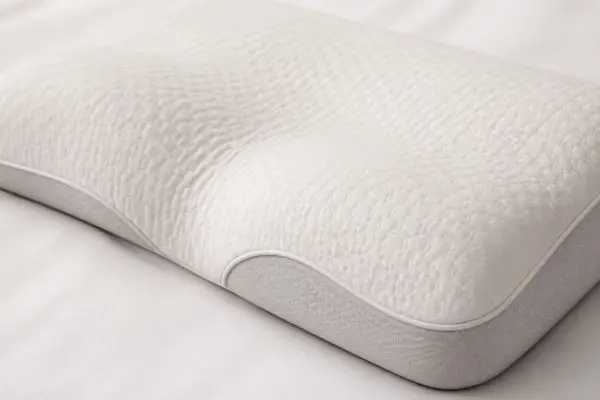 Curved shoulder contour design of Eli & Elm Cotton Pillow

