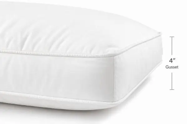 Gusseted design of Garnet Hill Signature White Down Pillow

