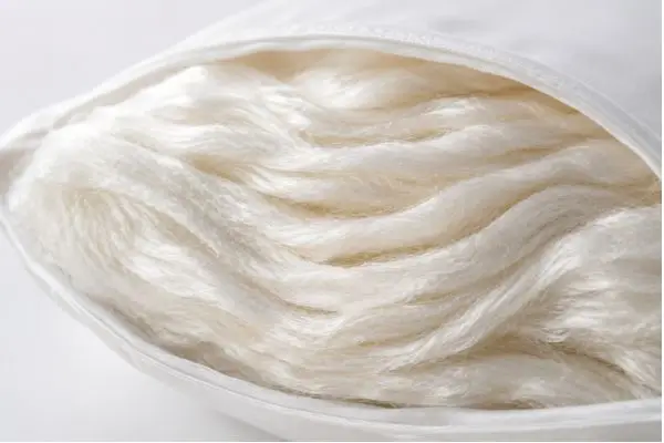 Cozy Earth Silk Pillow Review (2026 Guide + 90‑Night Real Test) 3 Long-strand mulberry silk fill inside Cozy Earth pillow